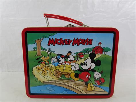 metal mickey mouse lunch box for sale|mickey mouse lunch tote.